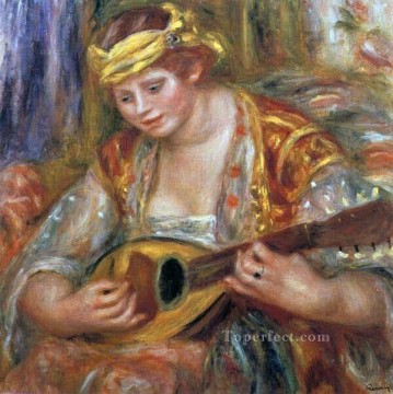  pierre deco art - woman with a mandolin Pierre Auguste Renoir